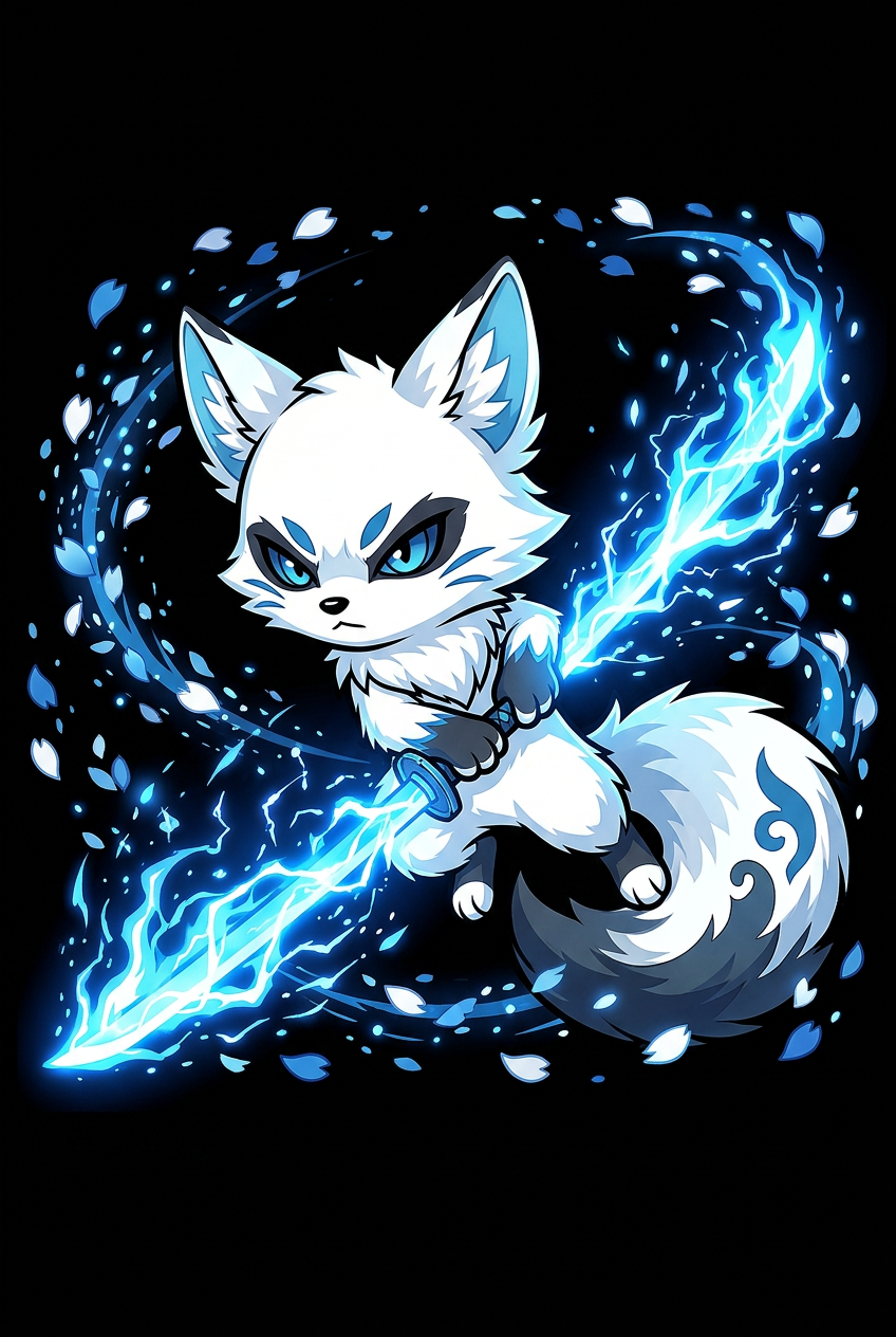 $KITSUNE fox artwork — Blue Edge