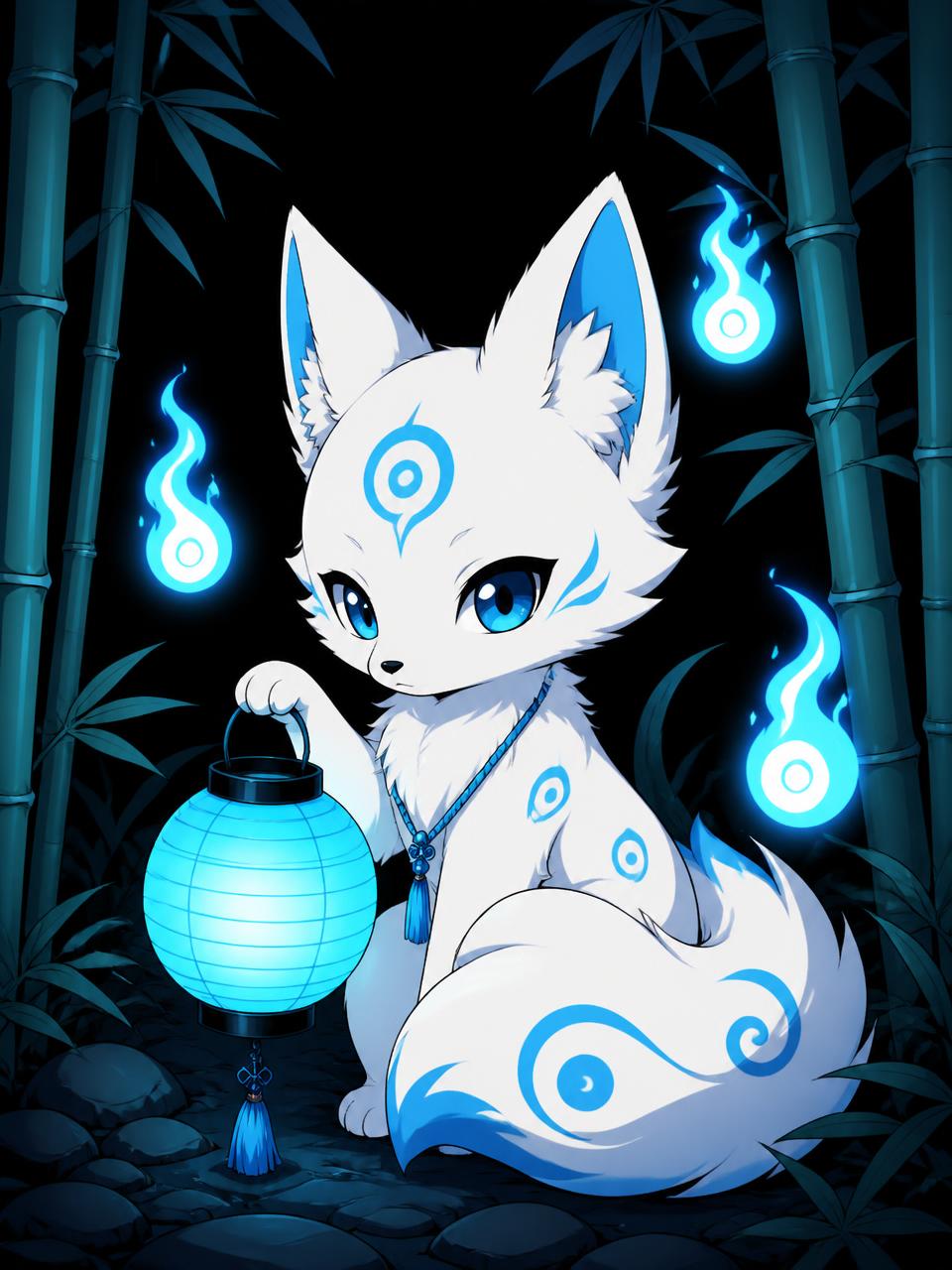 $KITSUNE fox artwork — Lantern Path