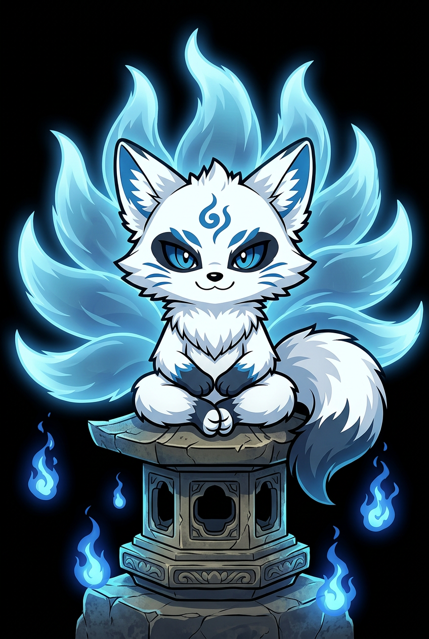 $KITSUNE fox artwork — Kyūbi