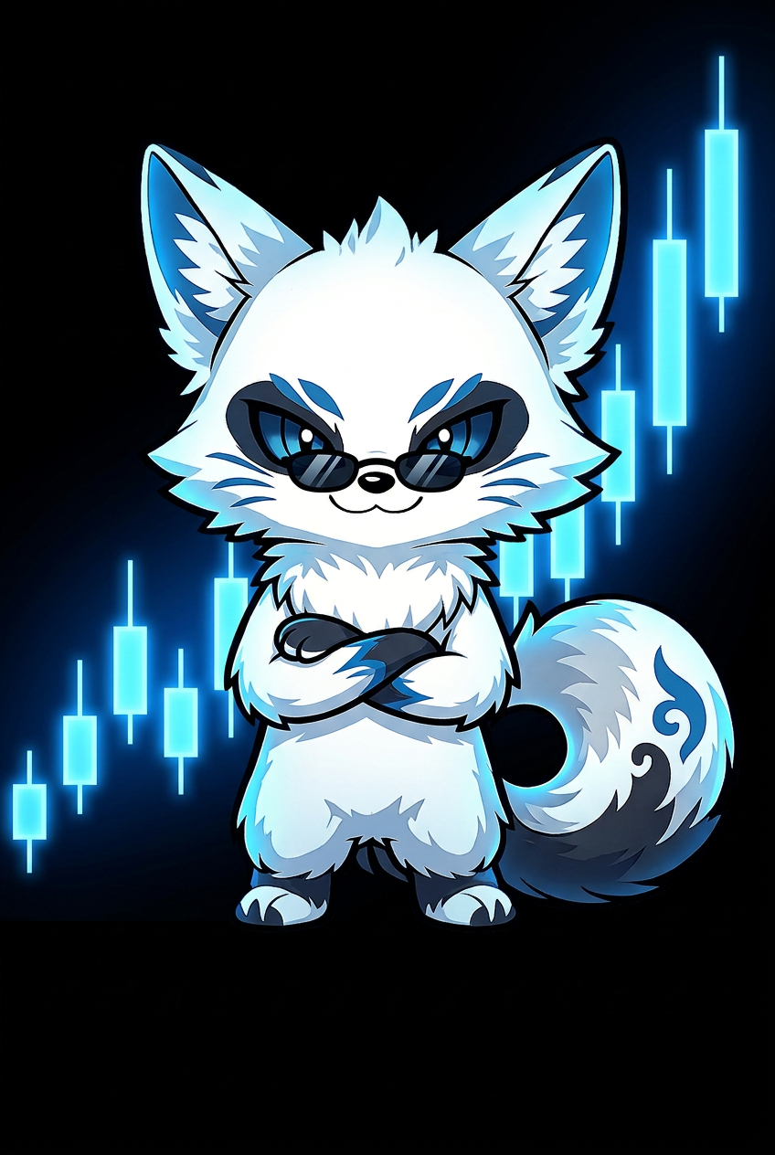 $KITSUNE fox artwork — Green Candles
