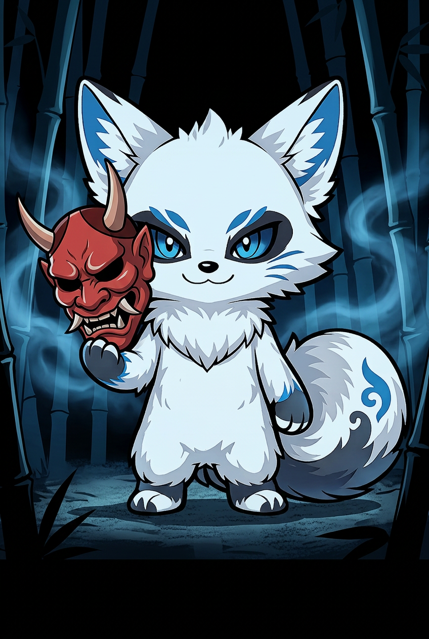 $KITSUNE fox artwork — Oni Mask
